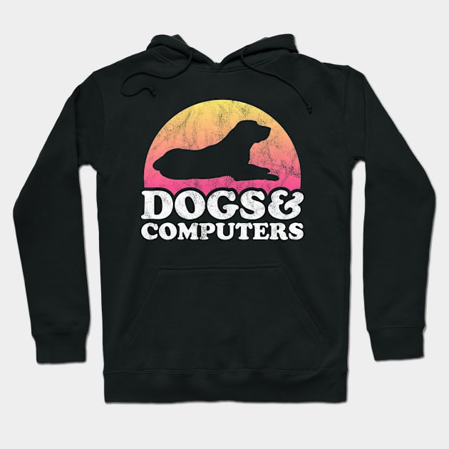 Dogs and Computers Dog and Computer Gift Hoodie by JKFDesigns